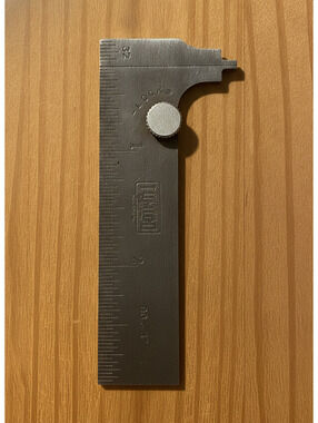 Vintage Tumico No. 90-3 Pocket Slide Caliper 3" Steel Machinist Rule USA Made